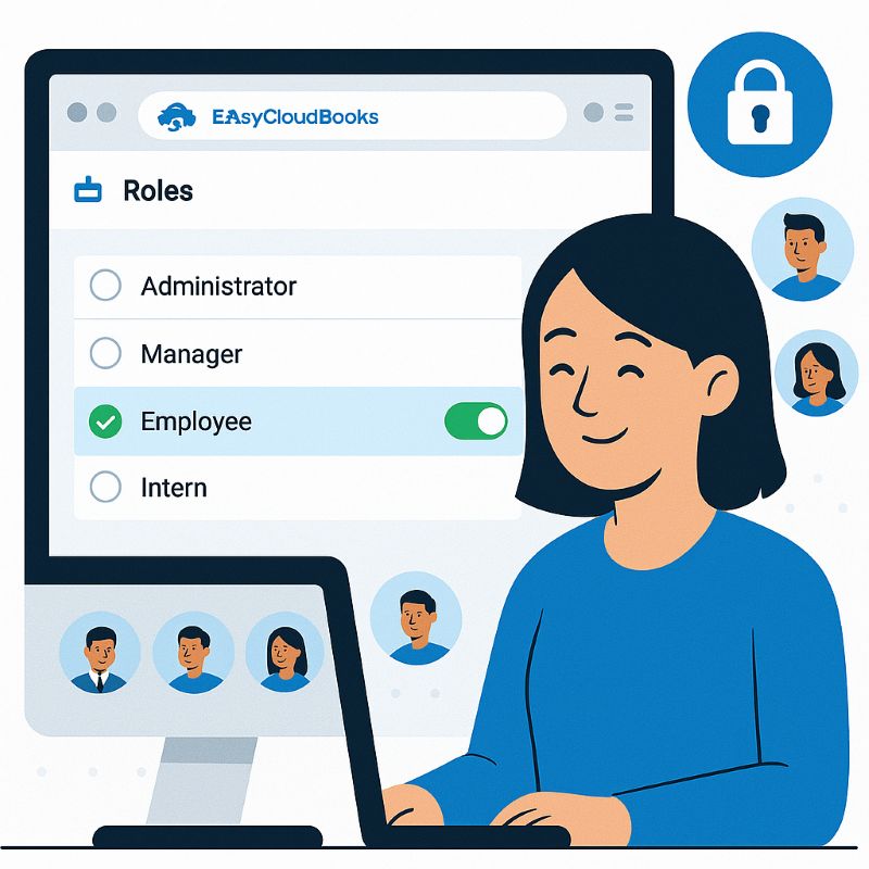 EasyCloudBooks give srole based whatsapp access
