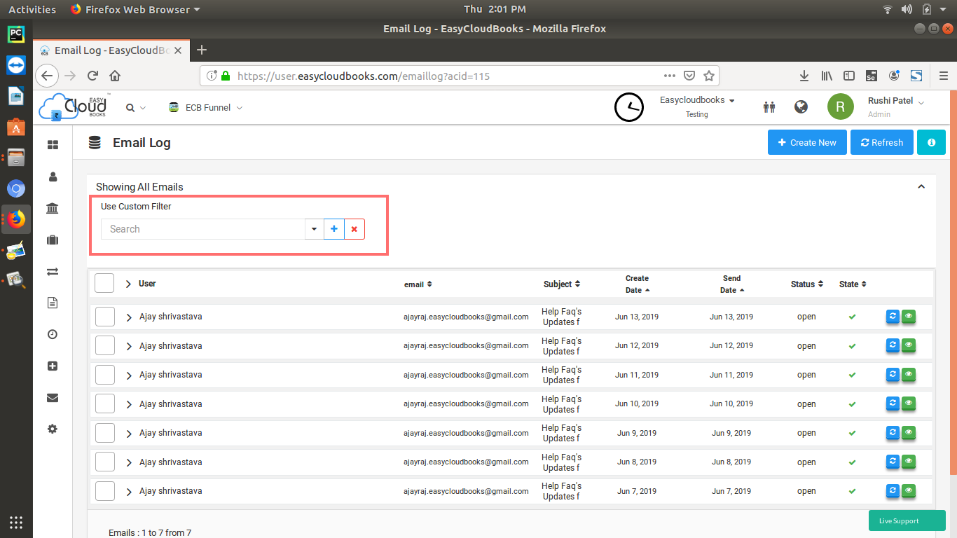 Keep Track Of Total Number Of Mails Shared To Clients